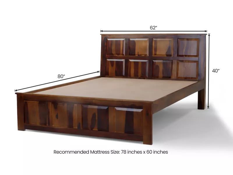 Alexa Solid Wood Queen Size Double Bed