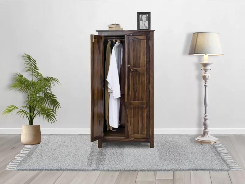 Belle Solid Wood 2 Door Wardrobe