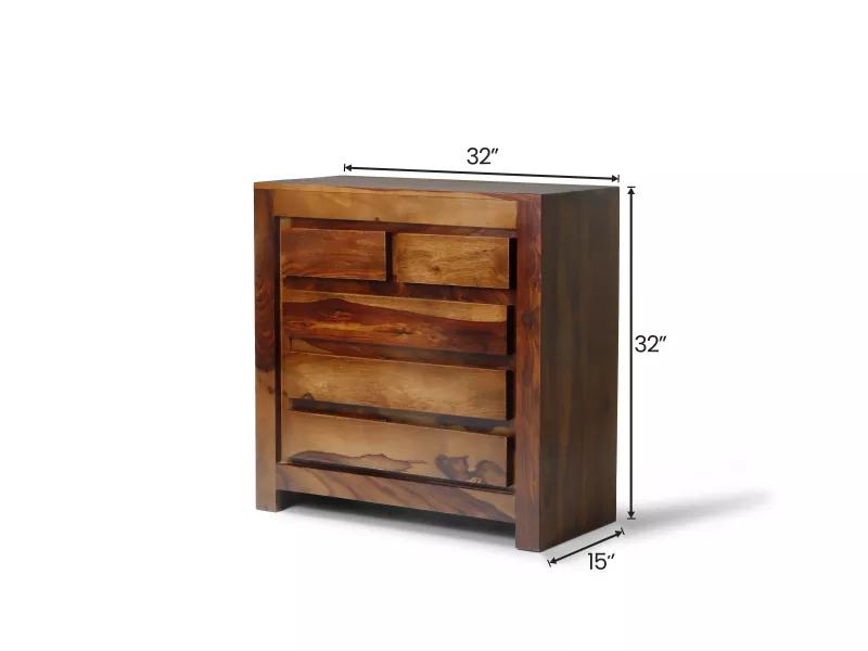 Belle Solid Wood Chest of Drawer with 5 Drawers