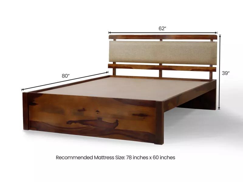 Belle Solid Wood Queen Size Double Bed