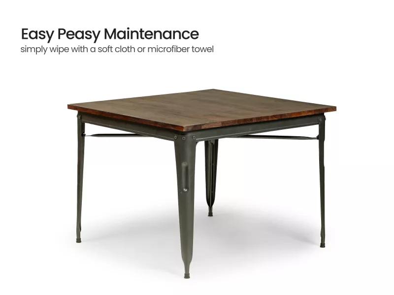 Daisy 4 Seater Dining Set in Dark Grey Color