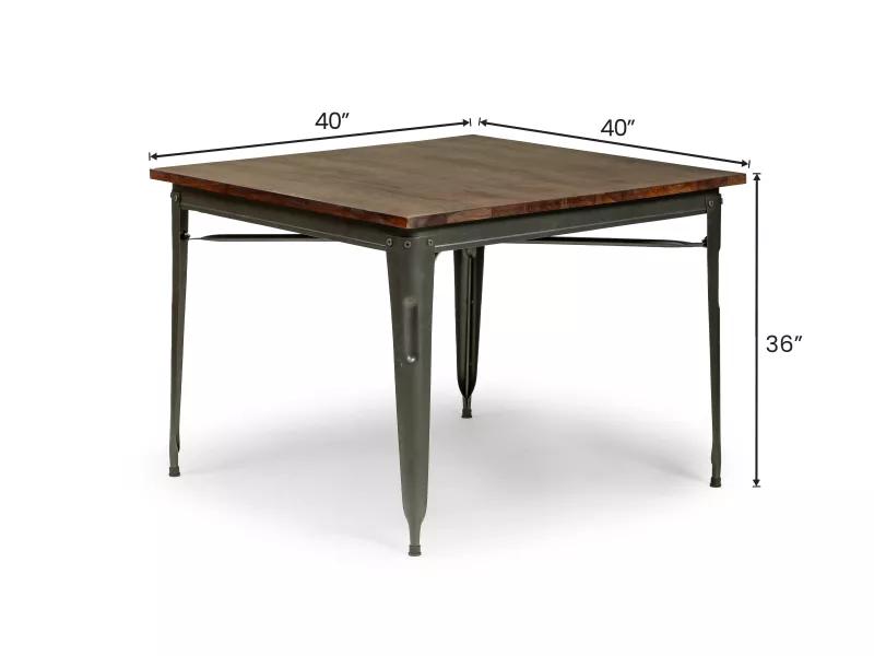 Daisy 4 Seater Dining Set in Dark Grey Color
