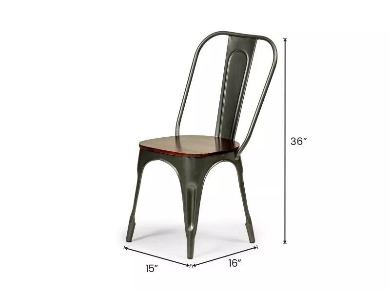 Daisy Chair   Metal Frame and Wooden Top