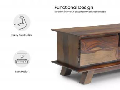 Belle Solid Wood TV Unit