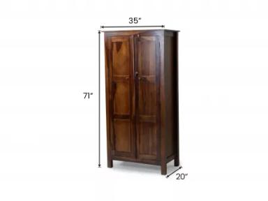 Belle Solid Wood 2 Door Wardrobe