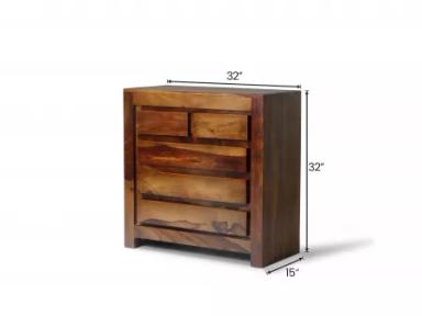 Belle Solid Wood Chest of Drawer with 5 Drawers