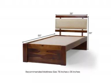 Belle Solid Wood Single Bed