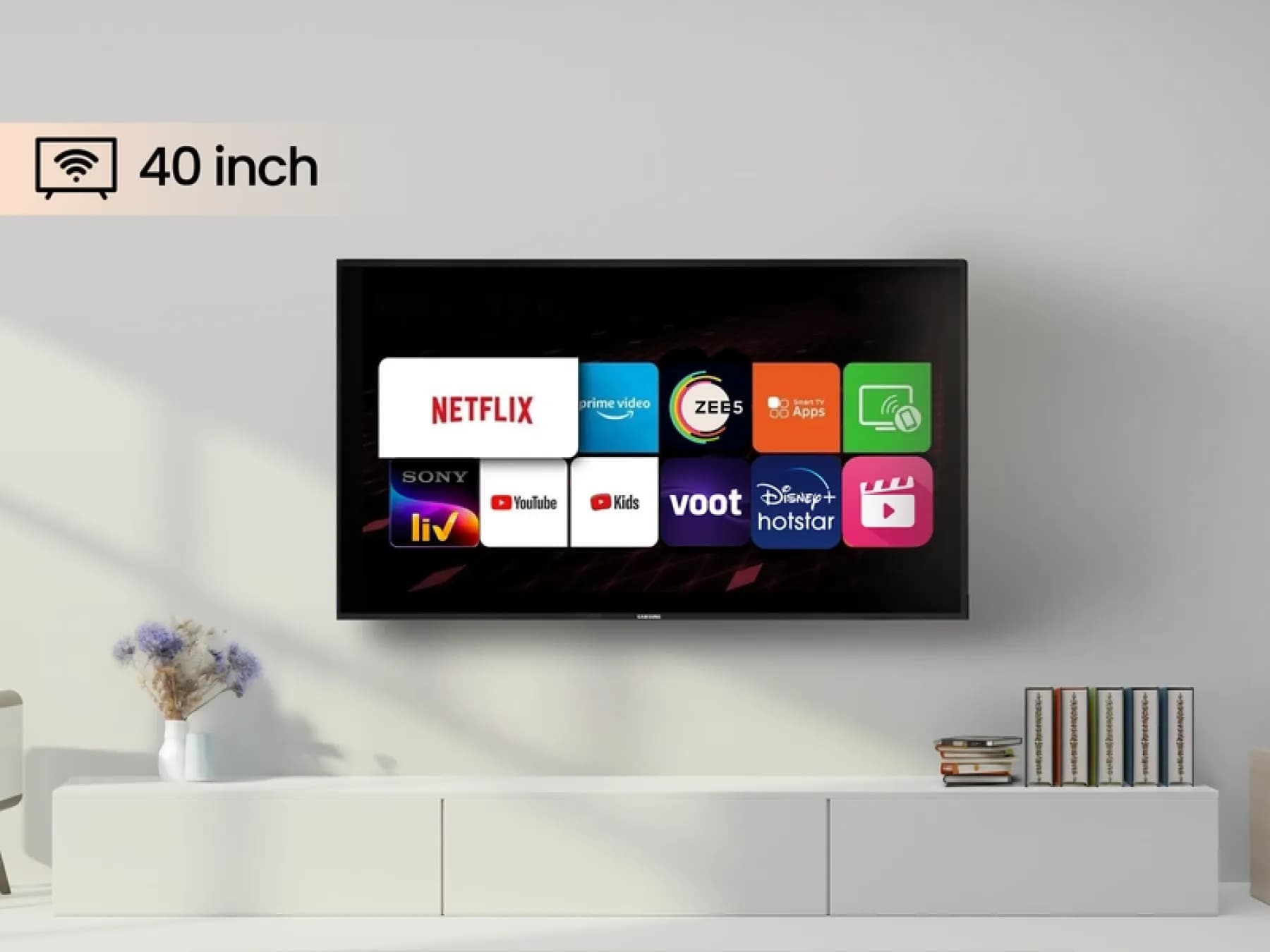 40 Inches TV with Media Streaming Device