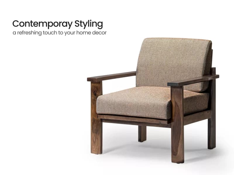 Athena Wooden Single Seater Sofa