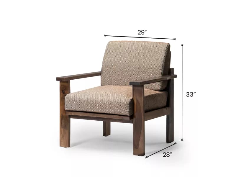 Athena Wooden Single Seater Sofa