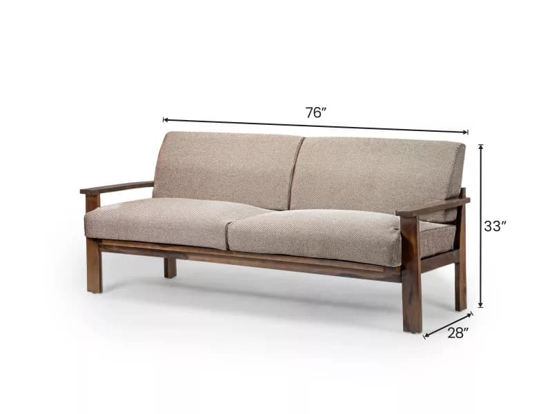 Athena Wooden Sofa   3 Seater
