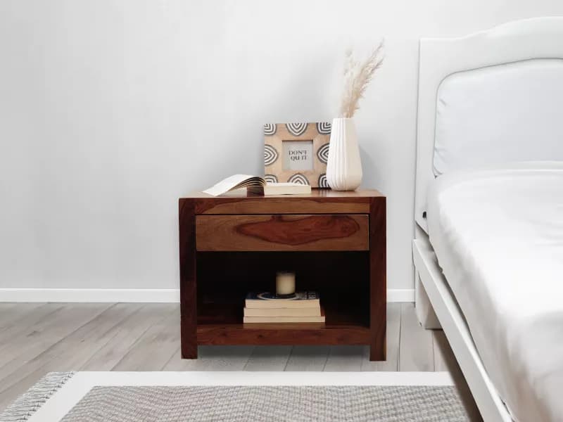 Belle Solid Wood Bedside Table
