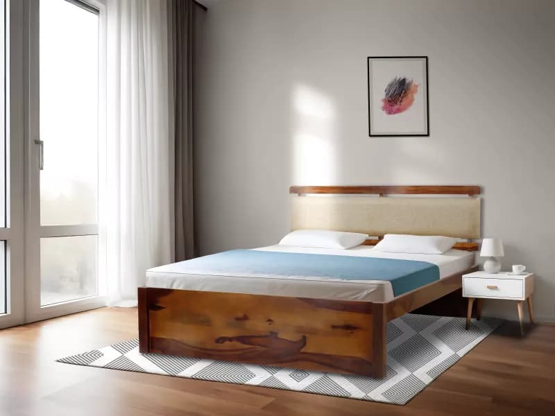Belle Solid Wood Queen Size Double Bed