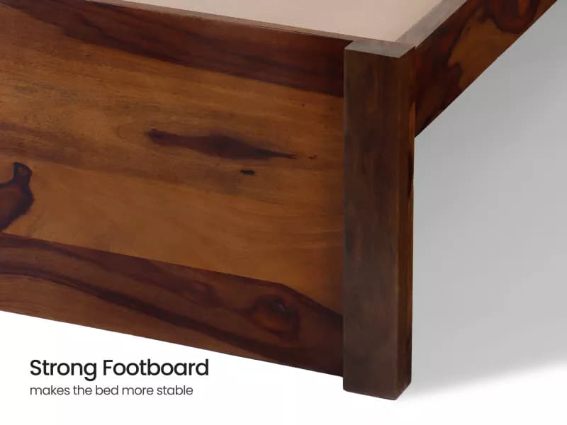 Belle Solid Wood Queen Size Double Bed