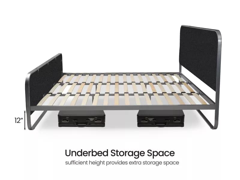 Chloe King Size Double Bed in Black Color