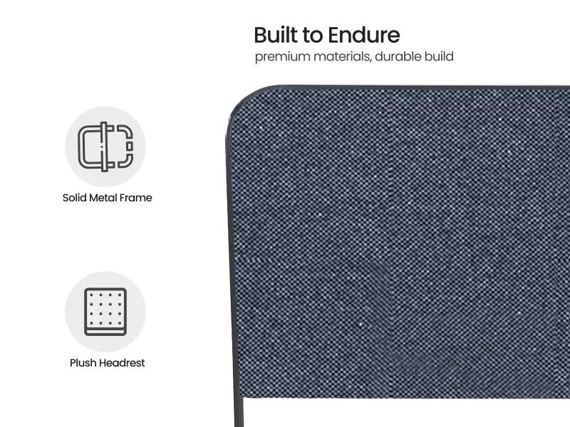 Chloe King Size Double Bed in Grey Color