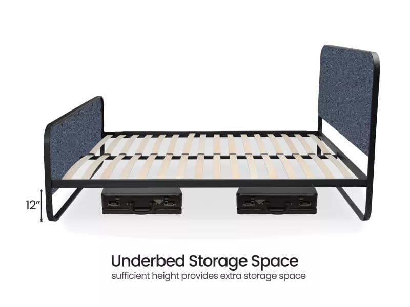 Chloe Queen Size Double Bed in Grey Color