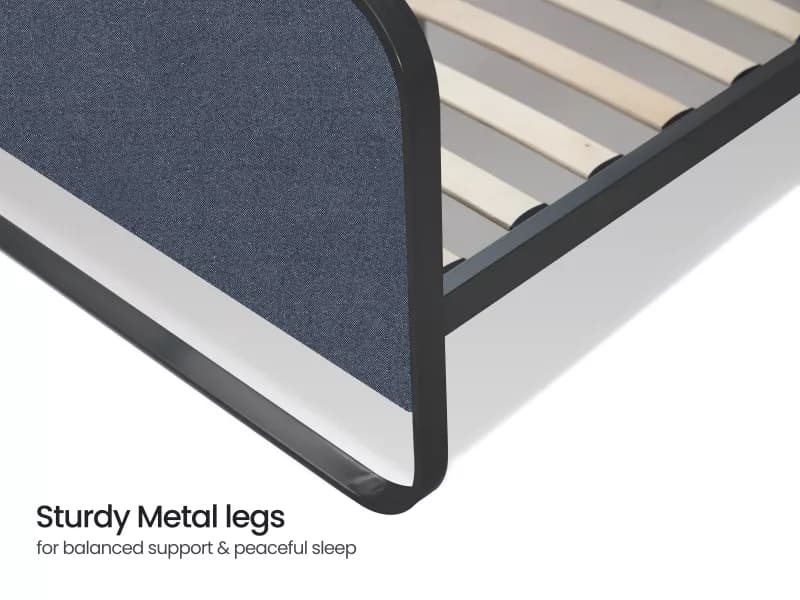 Chloe Queen Size Double Bed in Grey Color