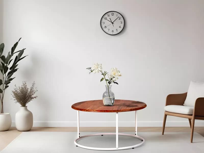 Clara Centre Table with Metal Frame and Wooden Top