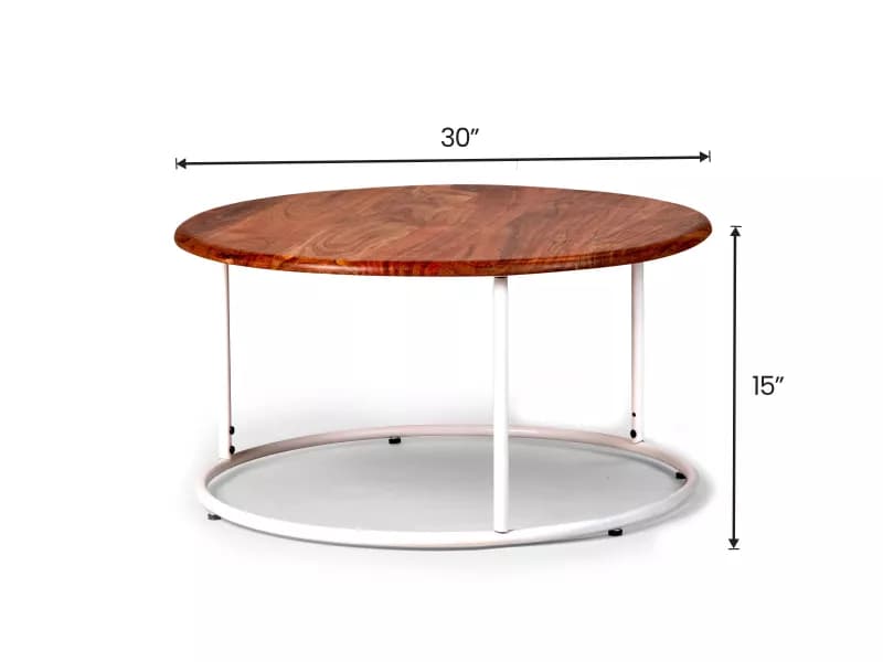 Clara Centre Table with Metal Frame and Wooden Top