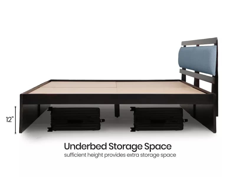 Crest Solid Wood Queen Size Double Bed