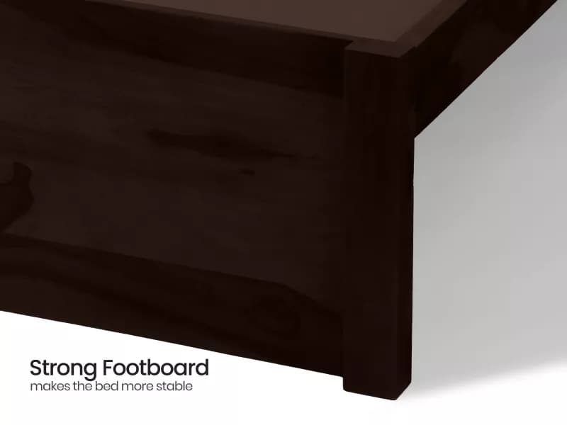 Crest Solid Wood Queen Size Double Bed