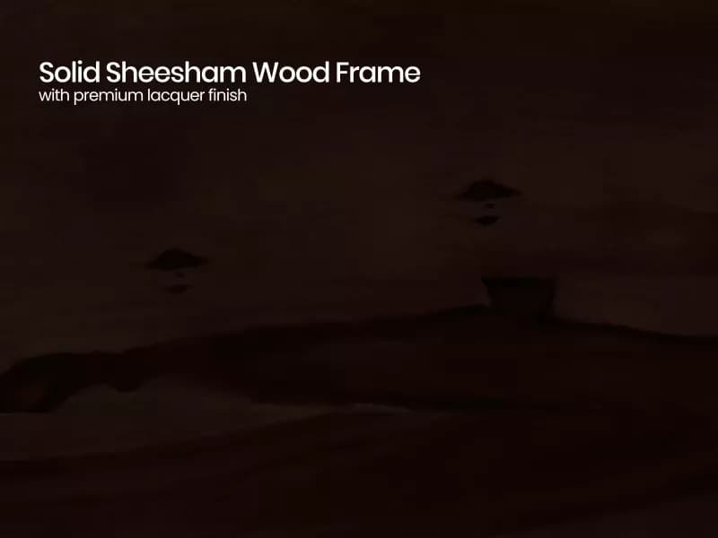 Crest Solid Wood Queen Size Double Bed