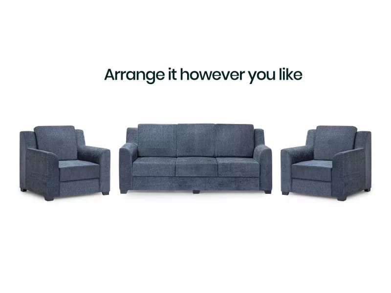 Erica Upholstered 5 Seater Sofa Set