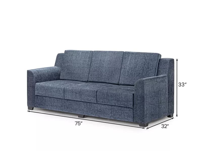 Erica Upholstered 3 Seater Sofa in Livid Color