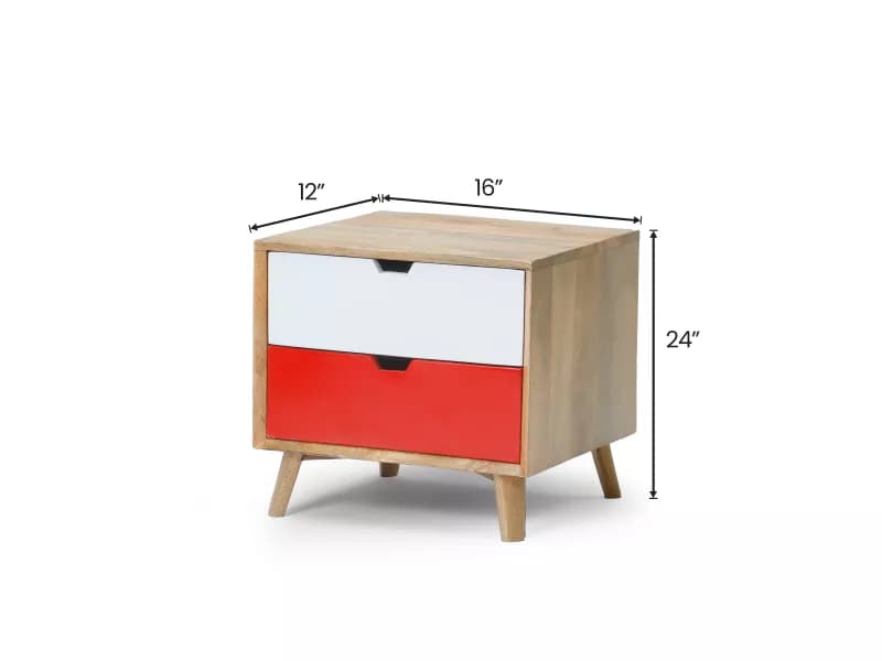 Erica Solid Wood Bedside Table