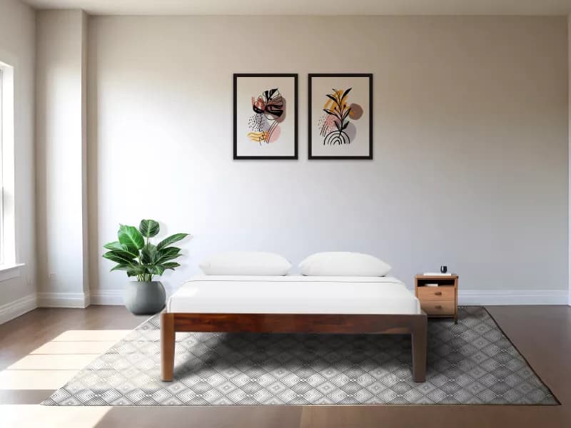 Hugo Solid Wood Queen Size Double Bed