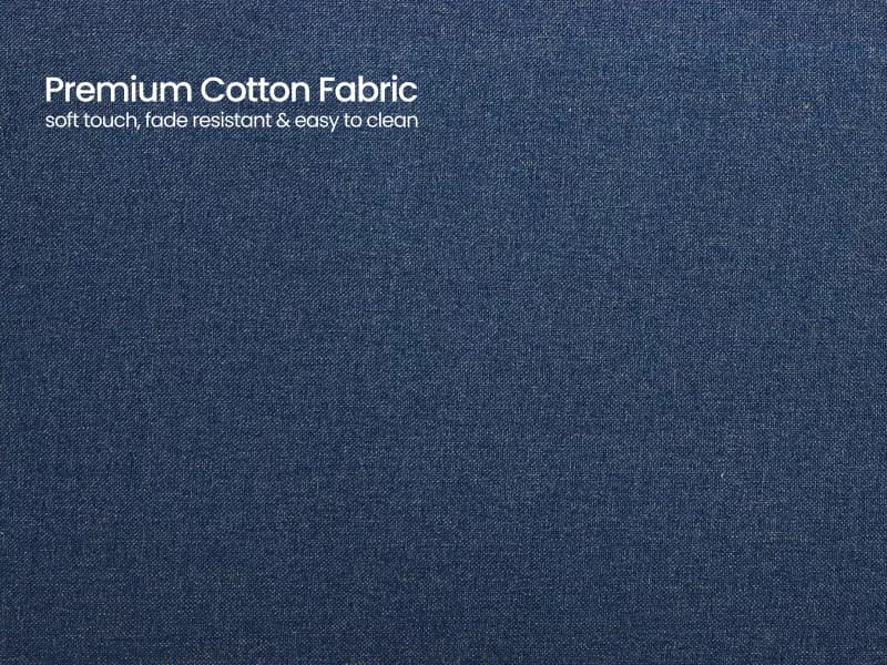 Hugo Upholstered Single Seater Sofa in Blue Color