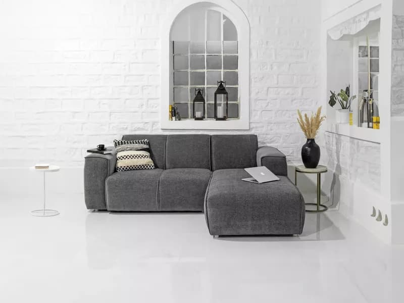Cosmos L Shaped Sofa in Grey Color