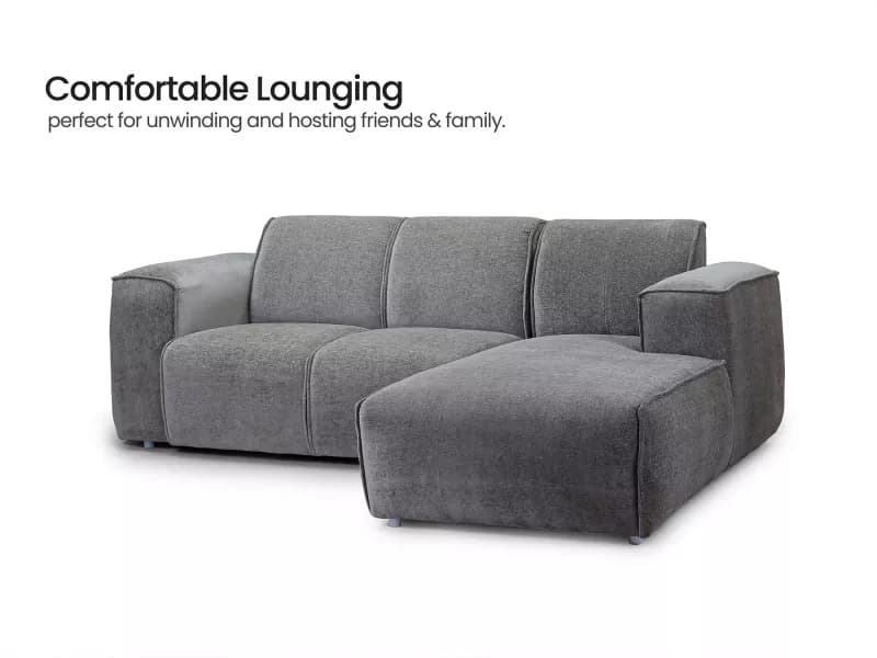 Cosmos L Shaped Sofa in Grey Color