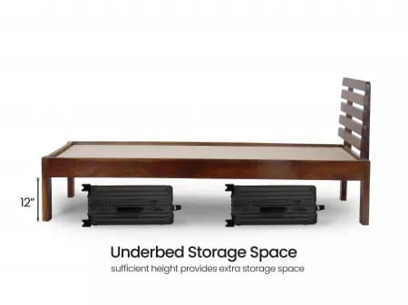 Alexa Solid Wood Single Bed ( 72 x 36 Inches)