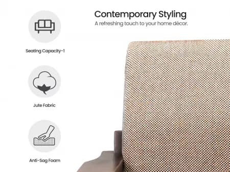 Athena Wooden Single Seater Sofa