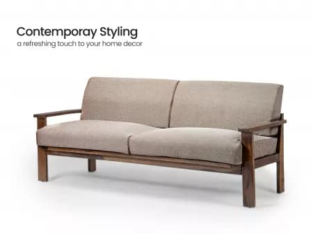 Athena Wooden Sofa   3 Seater