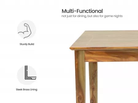 Belle Solid Wood 6 Seater Dining Set