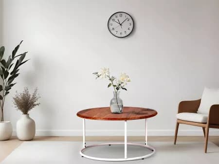 Clara Centre Table with Metal Frame and Wooden Top