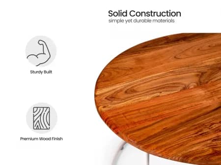 Clara Centre Table with Metal Frame and Wooden Top