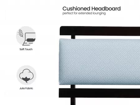 Crest Solid Wood Queen Size Double Bed