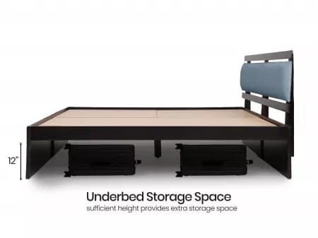 Crest Solid Wood Queen Size Double Bed