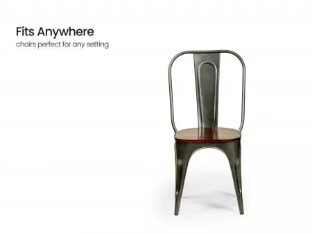 Daisy Chair   Metal Frame and Wooden Top