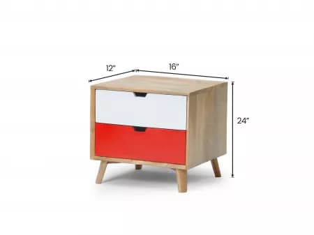 Erica Solid Wood Bedside Table