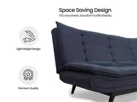 Oasis Sofa Cum Bed in Navy Blue