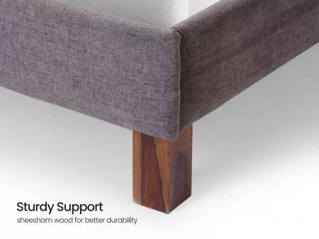 Soho Upholstered Single Bed with 4 Inches Mattress