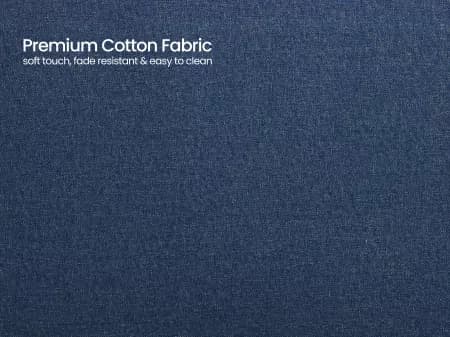 Hugo Upholstered Single Seater Sofa in Blue Color